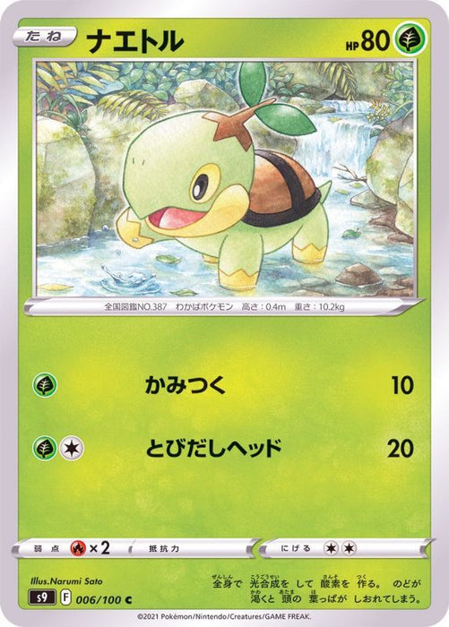 Turtwig - 006/100 S9 - C - MINT - Pokémon TCG Japanese Japan Figure 24278-C006100S9-MINT