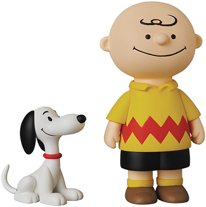Udf Ultra Detail Figur No.618 Peanuts Serie 12 50er Jahre Charlie Brown Snoopy Charlie Brown Snoopy Höhe ca. 94/42 mm bemalte komplette Figur