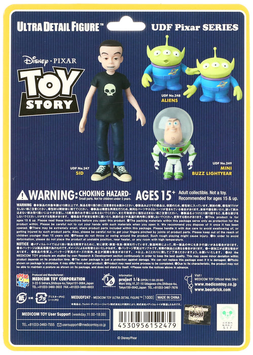 MEDICOM Udf-247 Figurine ultra détaillée Pixar Toy Story Sid