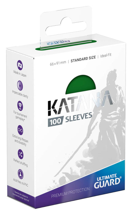 Ultimate Guard Katana Sleeves Standardgröße Grün X 100 Set