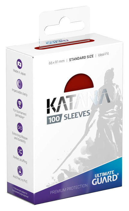 Ultimate Guard Katana Sleeves Standard Size Red X 100 Set