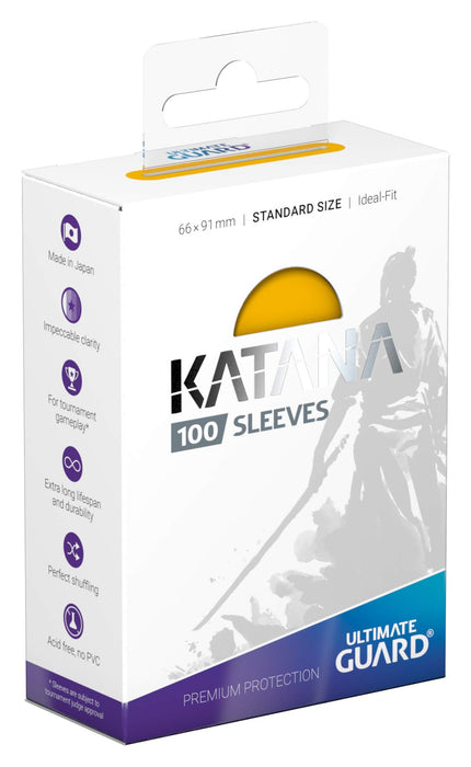 Ultimate Guard Katana Sleeves Standard Size Yellow X 100 Set