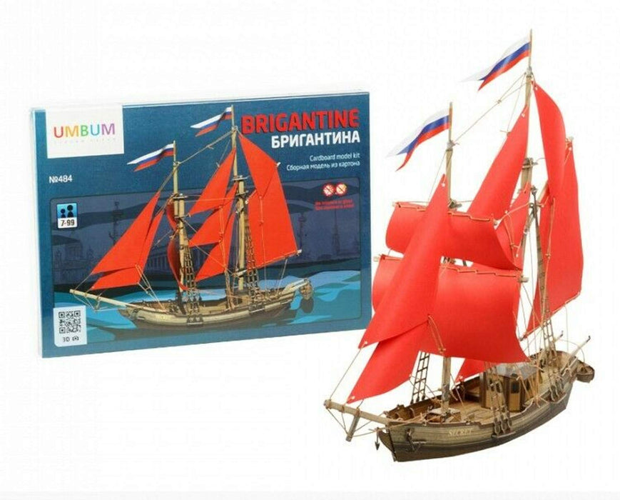 UMBUM  Paper Craft Kit Brigantine Ship Non-Scale