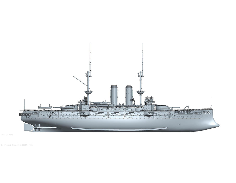 Welle 1/200 Schlachtschiff Mikasa Gesamtlänge ca. 66 cm Kunststoffmodell Bb001