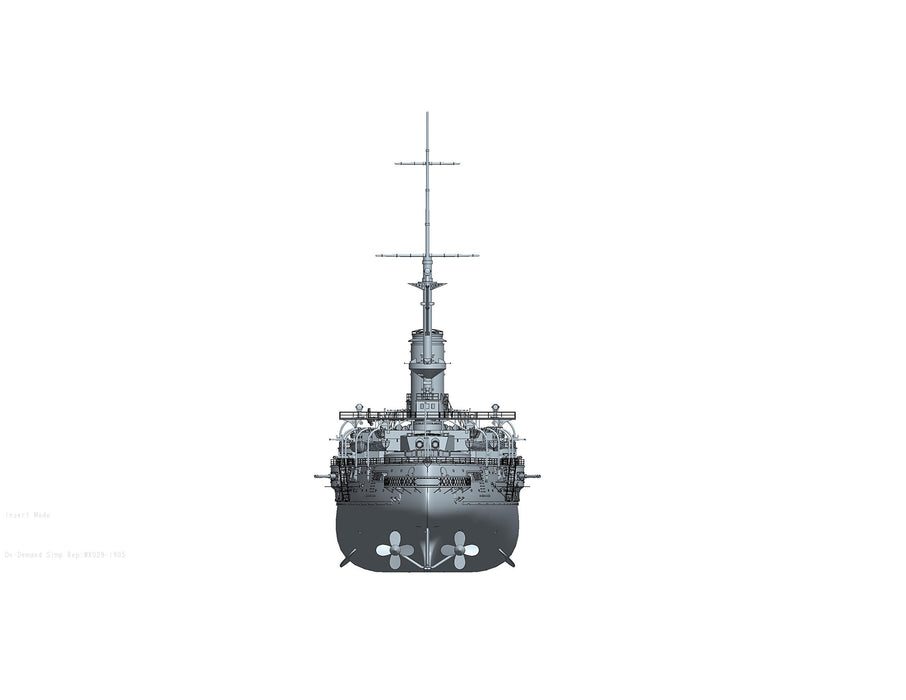 Wave 1/200 Battleship Mikasa Total Length Approx. 66Cm Plastic Model Bb001