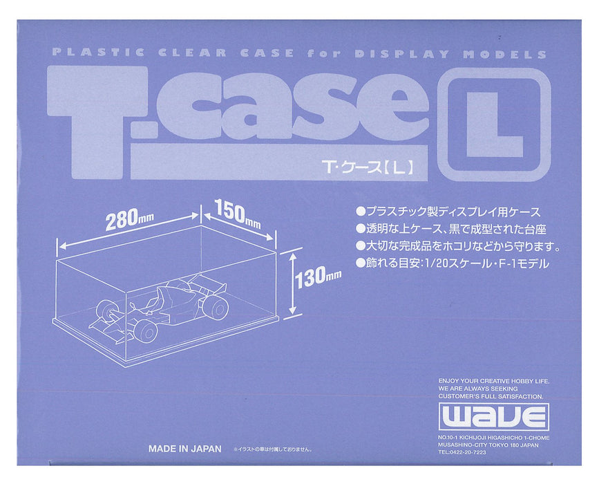 WAVE Materials Op166 Klarsichtgehäuse aus Kunststoff für Ausstellungsmodelle T-Case L
