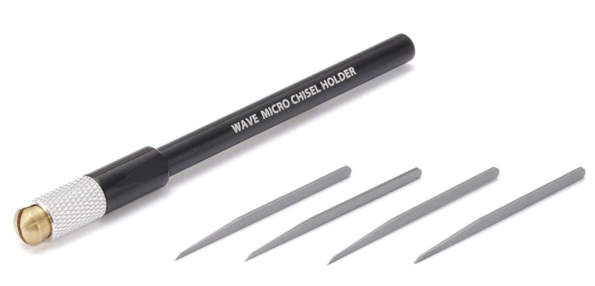 WAVE Hobby Tool Micro Chisel Black W/ 4 Blades