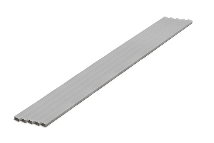 Wave OM-442 Plastic Gray Rectangular Pipe 4x8mm 5pcs- Japan Figure Store - #1 Bring To You The Best Japanese Goods