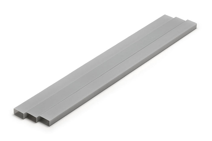 Wave OM-445 Plastic Gray Rectangular Pipe 7x14mm 3pcs- Japan Figure Store - #1 Bring To You The Best Japanese Goods