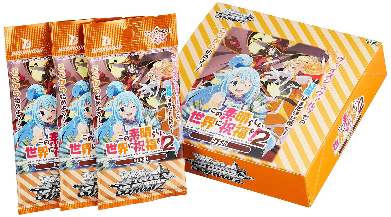 Bushiroad Weiss Schwarz Booster Pack Kono Suba Re: Edit Box Japanese Card Box Games