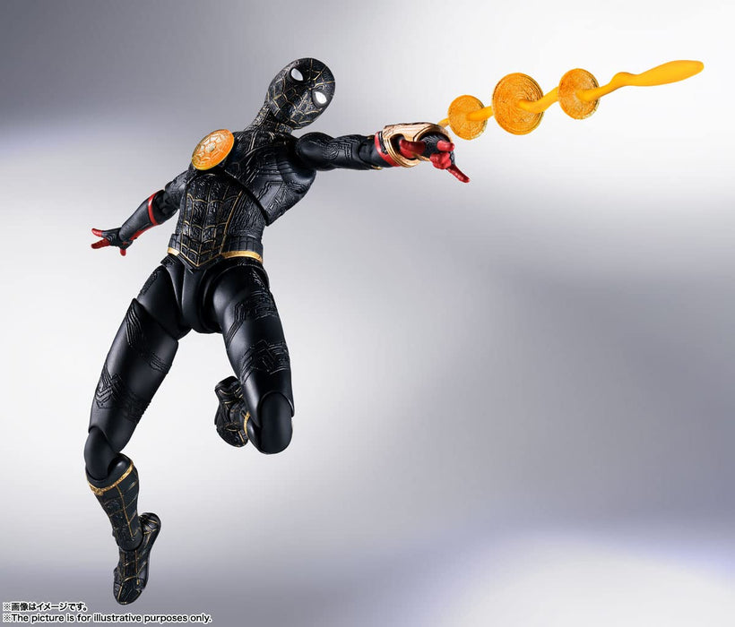 Bandai Spirits Shfiguarts Spider-Man No Way Home Costume noir et doré 150 mm Figurine en PVC ABS