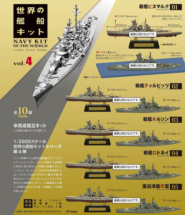 F-TOYS 1/2000 Navy Kit Of The World Vol.4 10Pack Box
