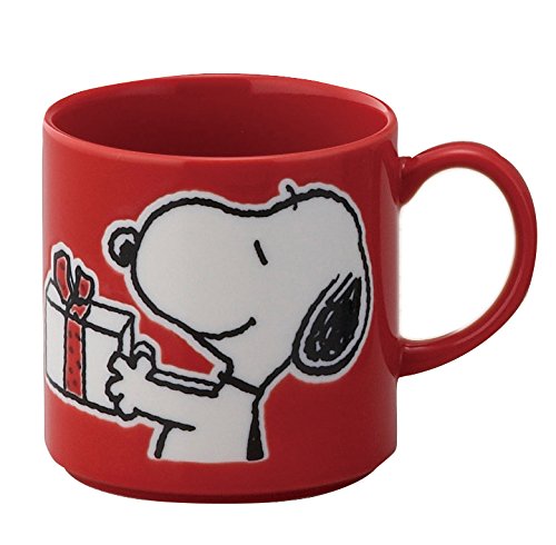 YAMAKA Peanuts Snoopy Mug With Wooden Box Happy Holiday