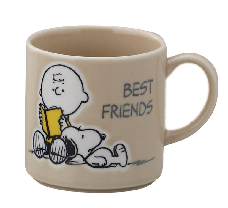 YAMAKA Peanuts Snoopy Mug With Wooden Box Best Briends