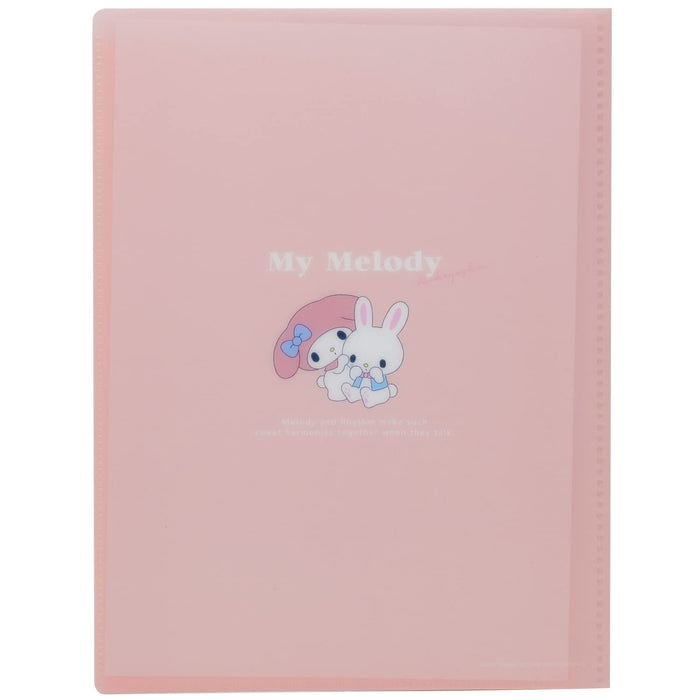Yamano Paper Industry My Melody Clear File A4 Size 6 Pockets Pink 4720-505