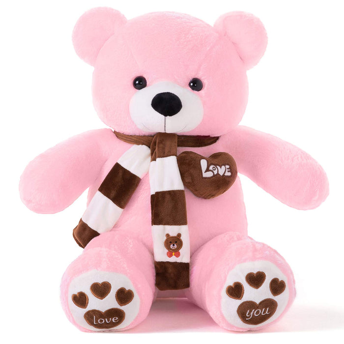Yunnasi Plush Bear Pink 80cm Japanese Teddy Bears Birthday Presents Ideas