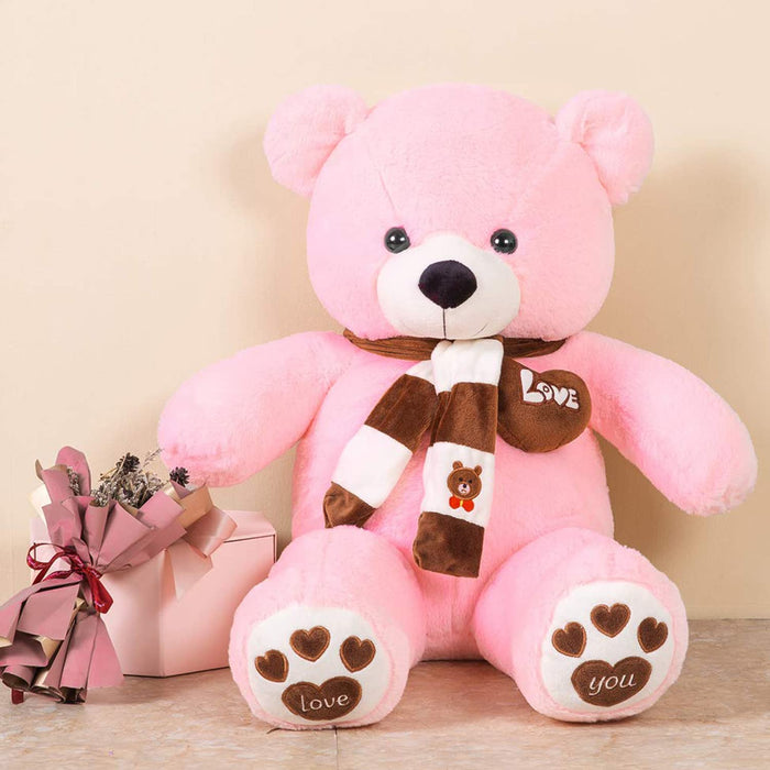 Yunnasi Plush Bear Pink 80cm Japanese Teddy Bears Birthday Presents Ideas