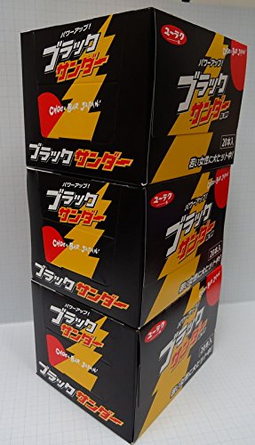 Uraku Japan Confectionery Black Thunder 20 Flaschen x 3 Kartons