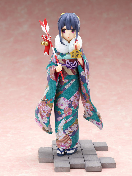 Flue Yuru Camp S2 Shima Rin 1:7 Furisode Pvc Figure - Amu-Fnx229 (Japon)