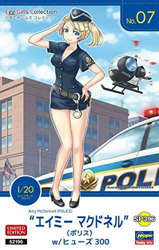 1/20 Egg Girls Collection No.07 'amy Mcdonnell' Police W/egg Plane Hughes 300